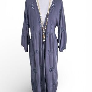 Cottagecore Blue Eyelet Coverup Size S/M